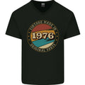 50th Birthday Vintage Made In 1976 Mens V-Neck Cotton T-Shirt