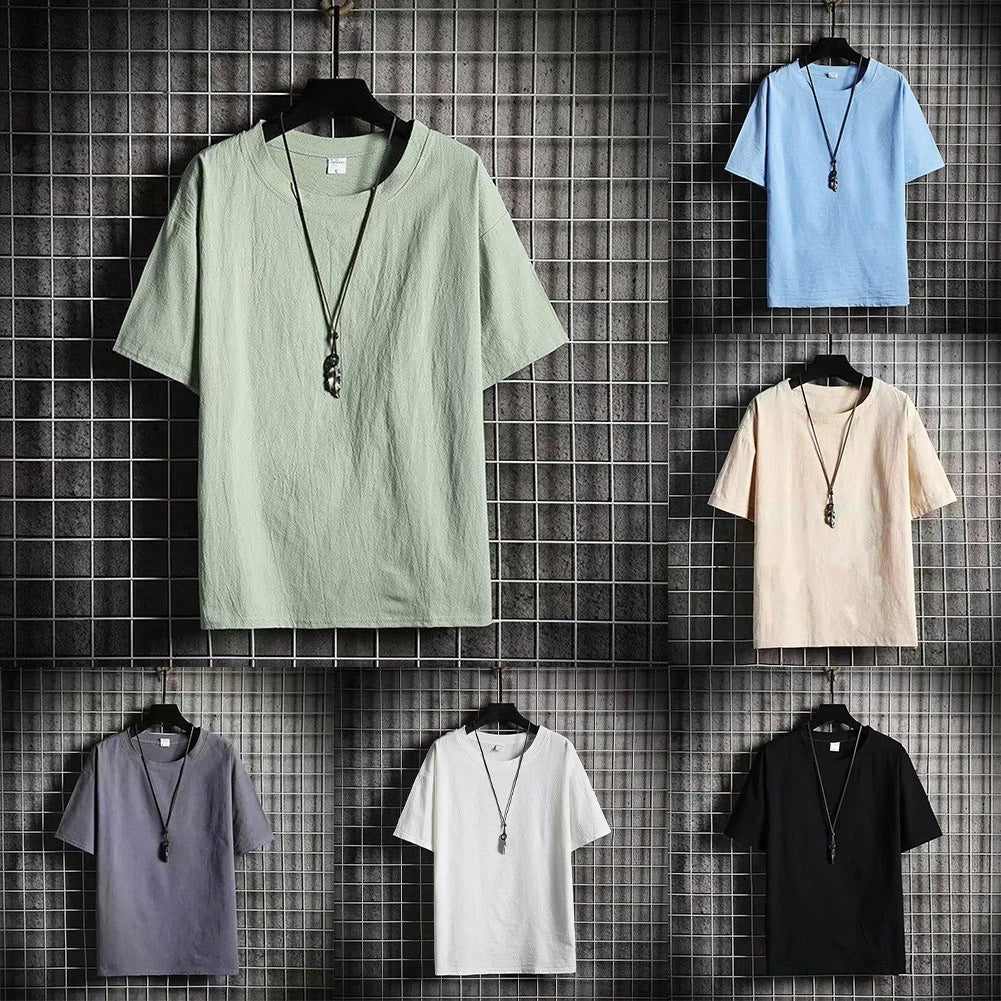 Everyday Tee Men Casual T-shirt Daily Wear Short Sleeve Polyester Fabric