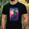 Mens Kangaroo Astronaut Print Cotton T-Shirt Size XS to 5XL