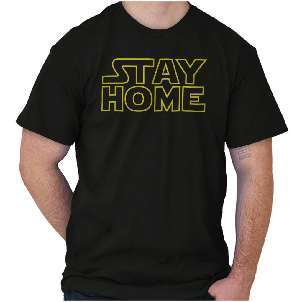 Funny Space Movie Lazy Homebody Stay Home Womens or Mens Crewneck T Shirt Tee