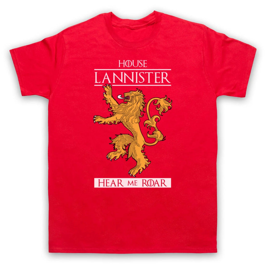 GAME OF THRONES HOUSE LANNISTER HEAR ME ROAR LION TV MENS & WOMENS T-SHIRT