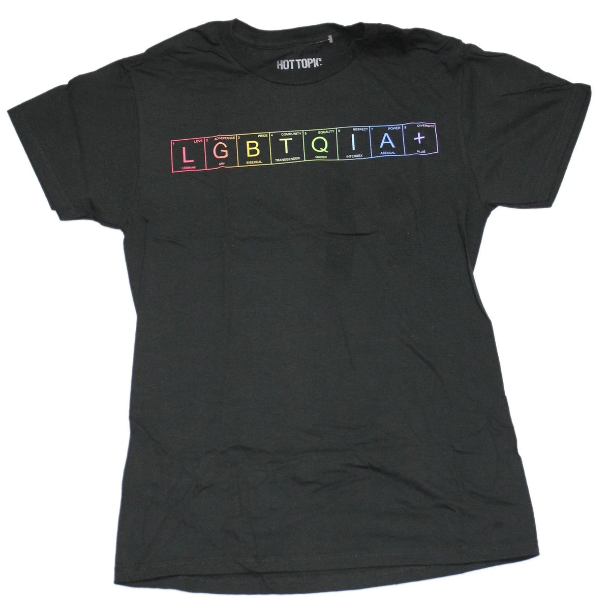 LGBTQIA+ Adult New T-Shirt -Rainbow Boxes Pic