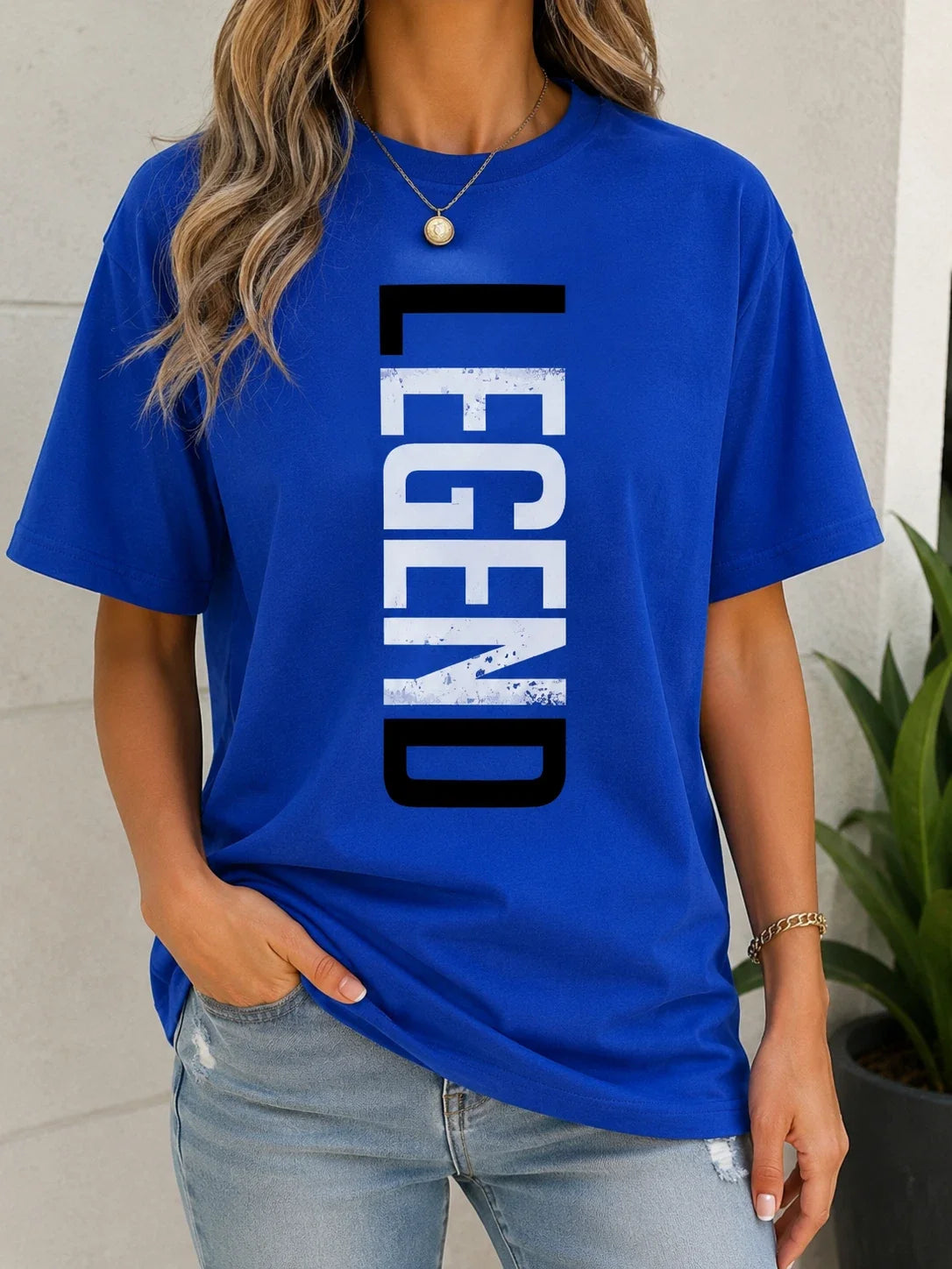 Legend Vertical Text Shirt, Minimalist Graphic Tee, Modern Unisex T-Shirt