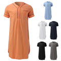 Islamic Men s Nightshirt Comfort Nightwear Short Sleeve Loose Pajama Sleep Shirt