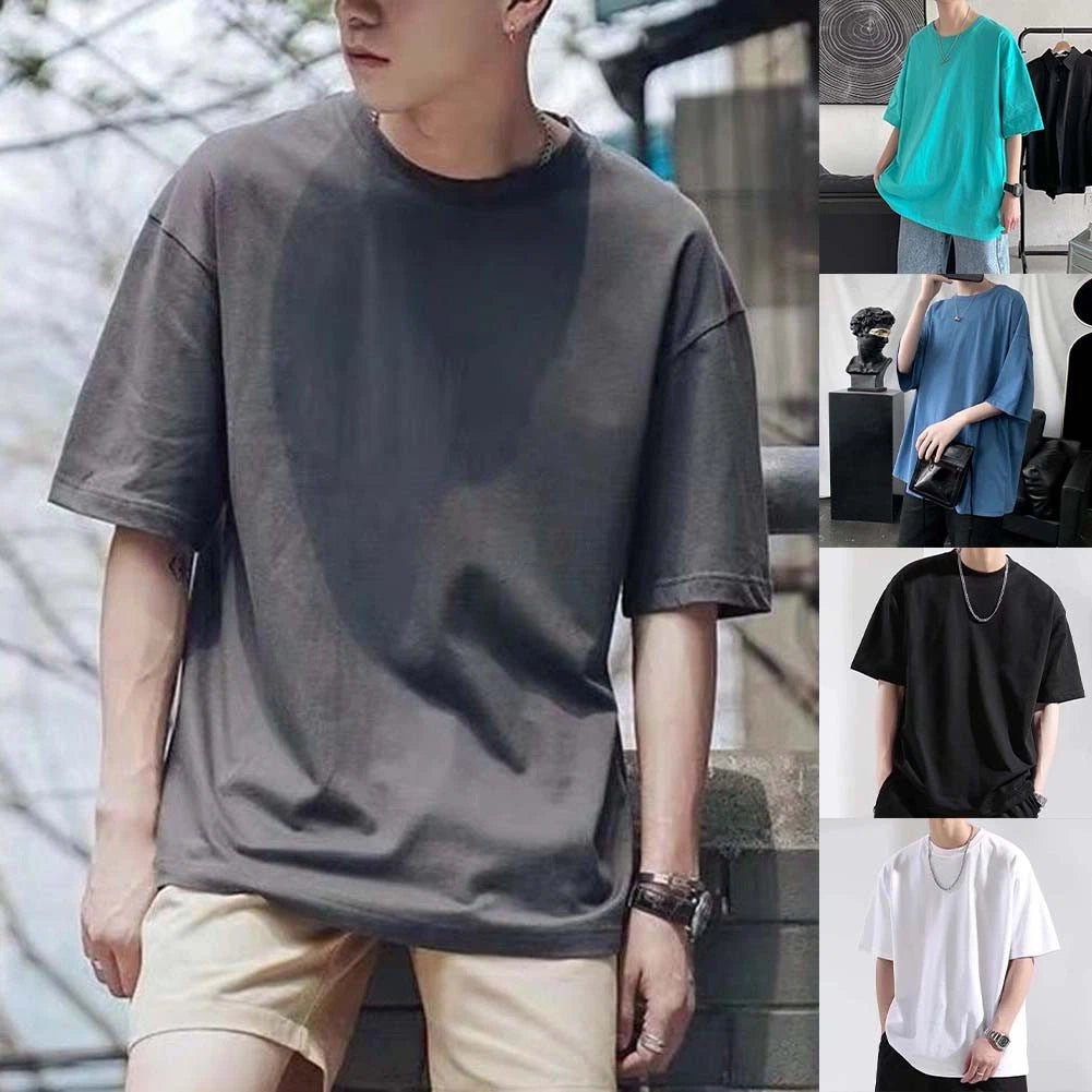 For Daily Wear Men's Oversized Tee Casual Wear Holiday Party Breathable Fabric