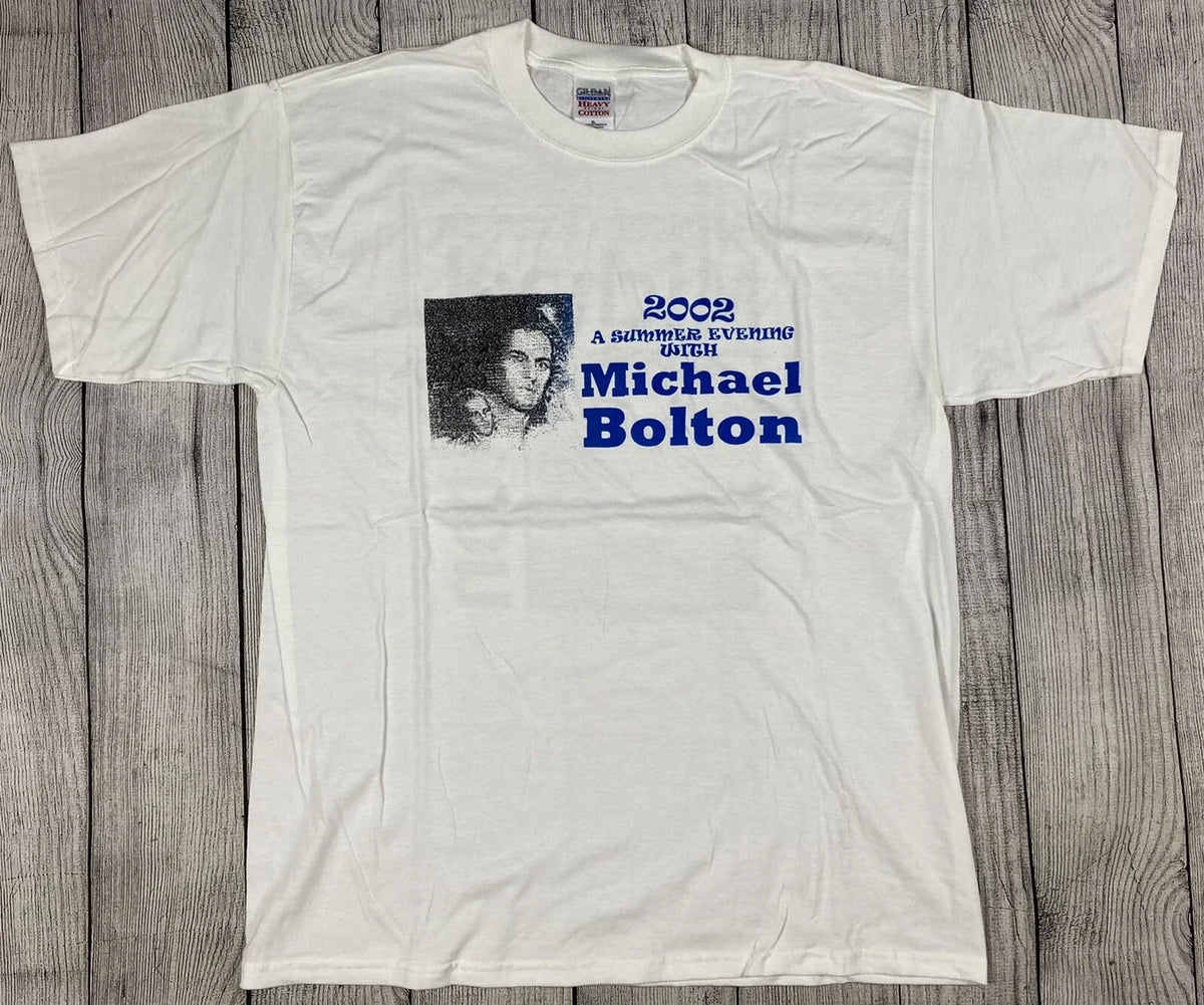 Vtg 2002 Summer Evenings With Michael Bolton Y2K Tour T Shirt Double Sided XL