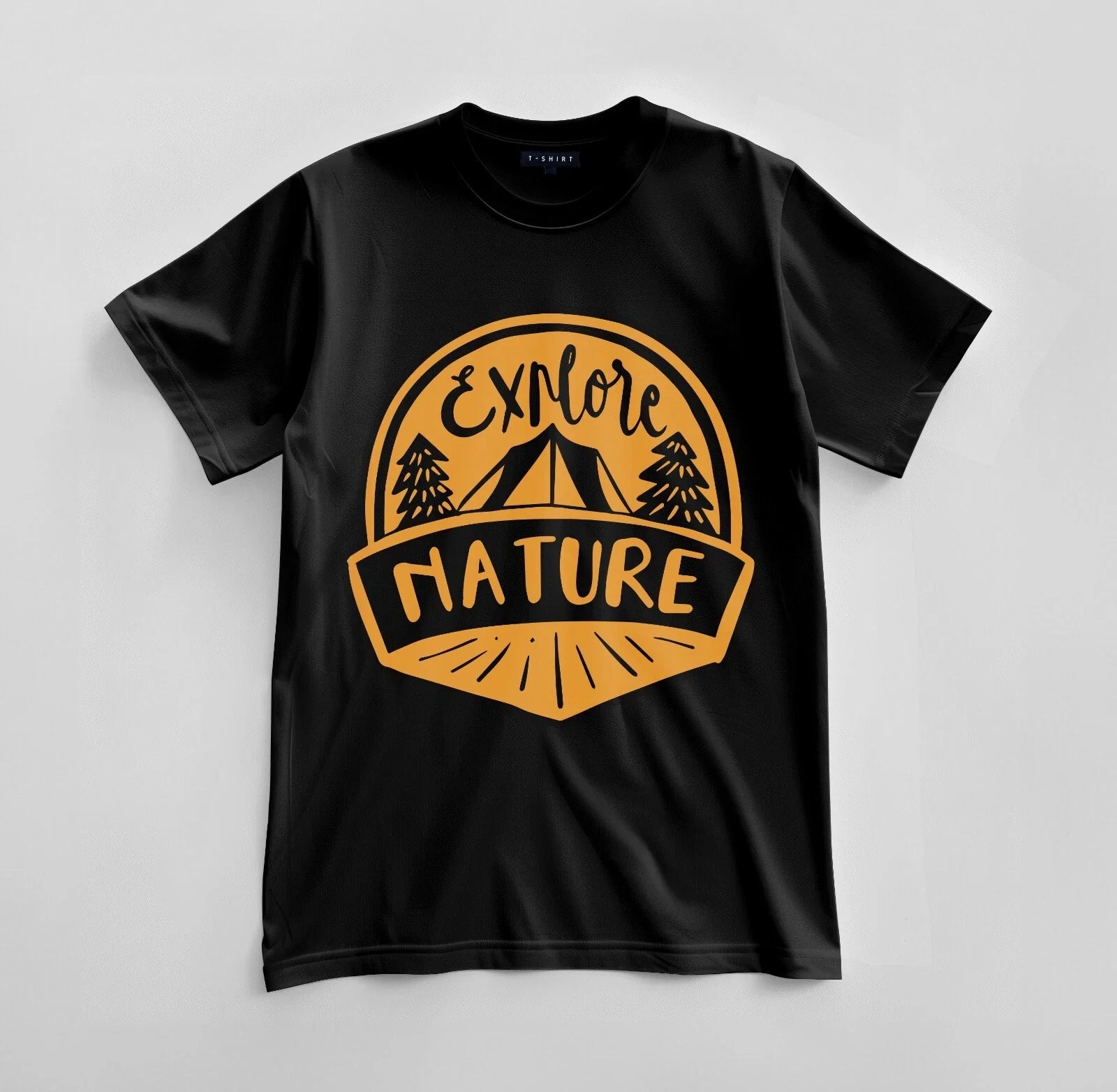 Custom Explore Nature Graphic T-shirt Design Unisex Jersey Short Sleeve Tee