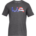 Under Armour 1333352 Men's UA Freedom Big Flag USA T-Shirt, Graphite, 2X-Large
