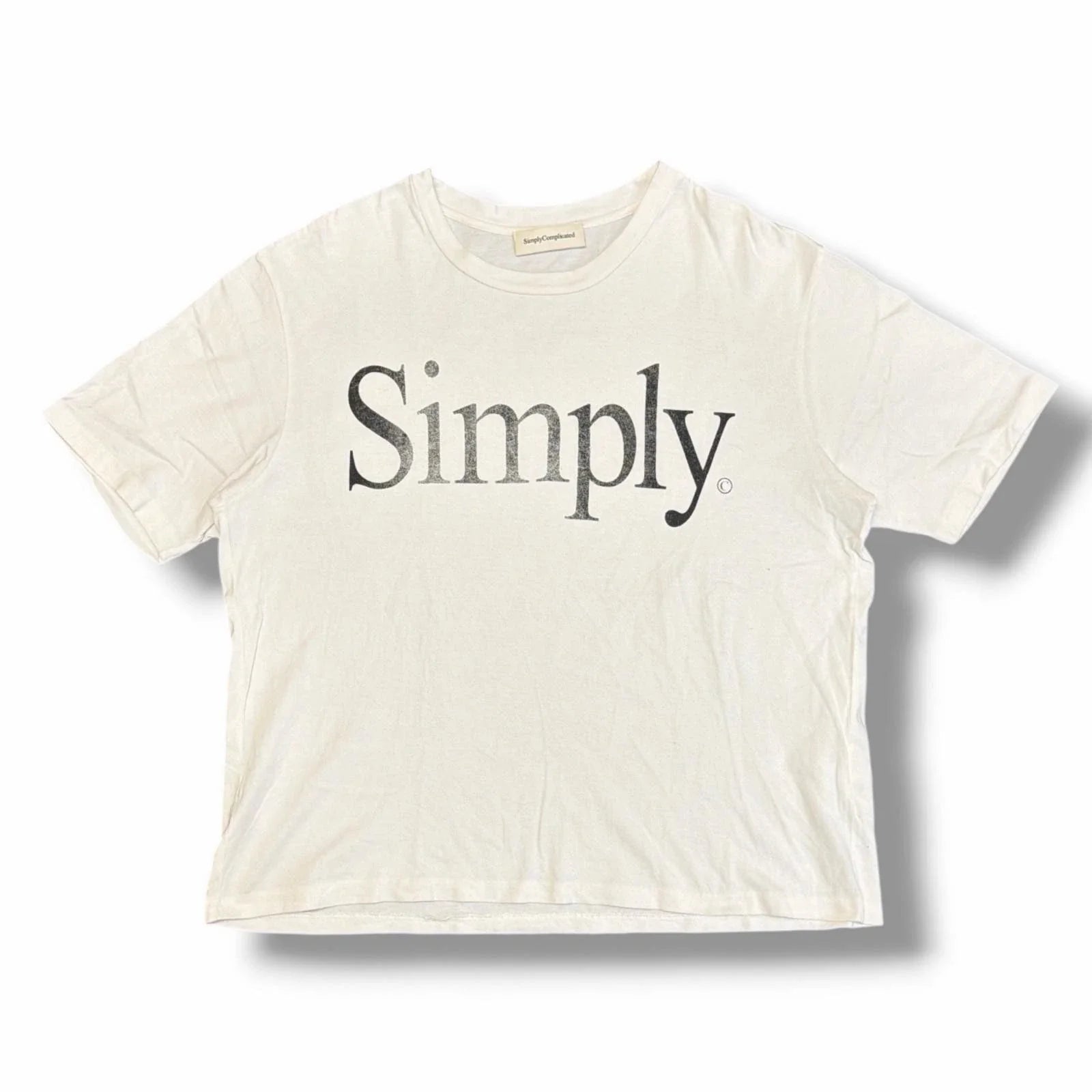 SIMPLYCOMPLICATED  Simply TEE Simple T-shirt 25SS1008 white 2 （9338M）