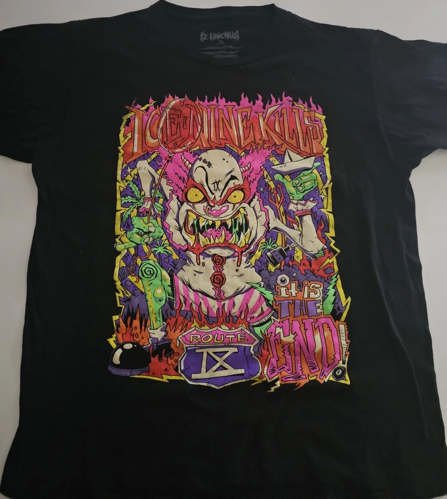 Ice Nine Kills Shirt Adult XLarge Black Clown Zombie Grunge Gothic Horror Mens