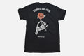 Know Bad Daze Trust No One Mens Black Skeleton Hand Rose Black Shirt New Medium