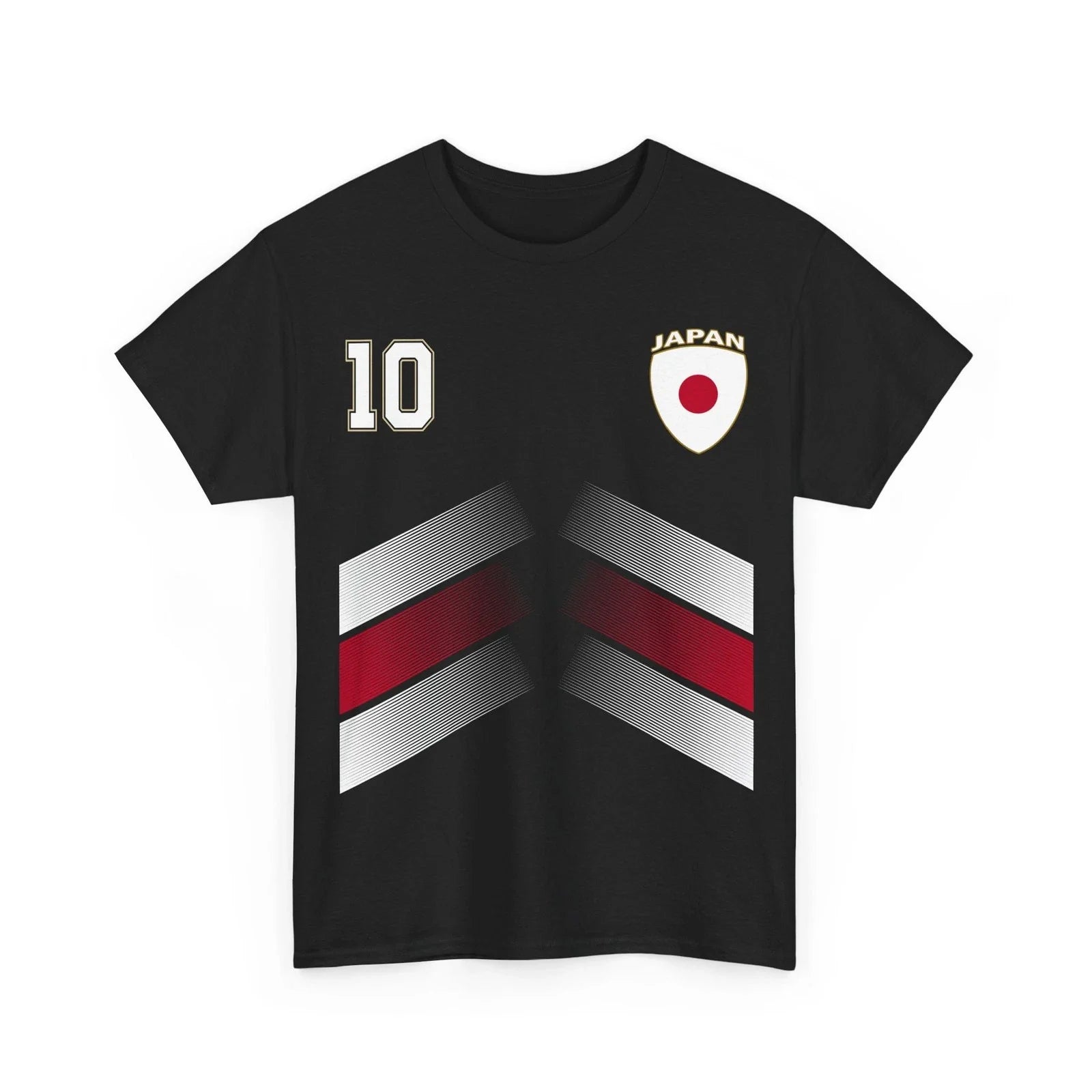 Japan Soccer T-Shirt, Japanese Flag Soccer Jersey Number 10 Shirt