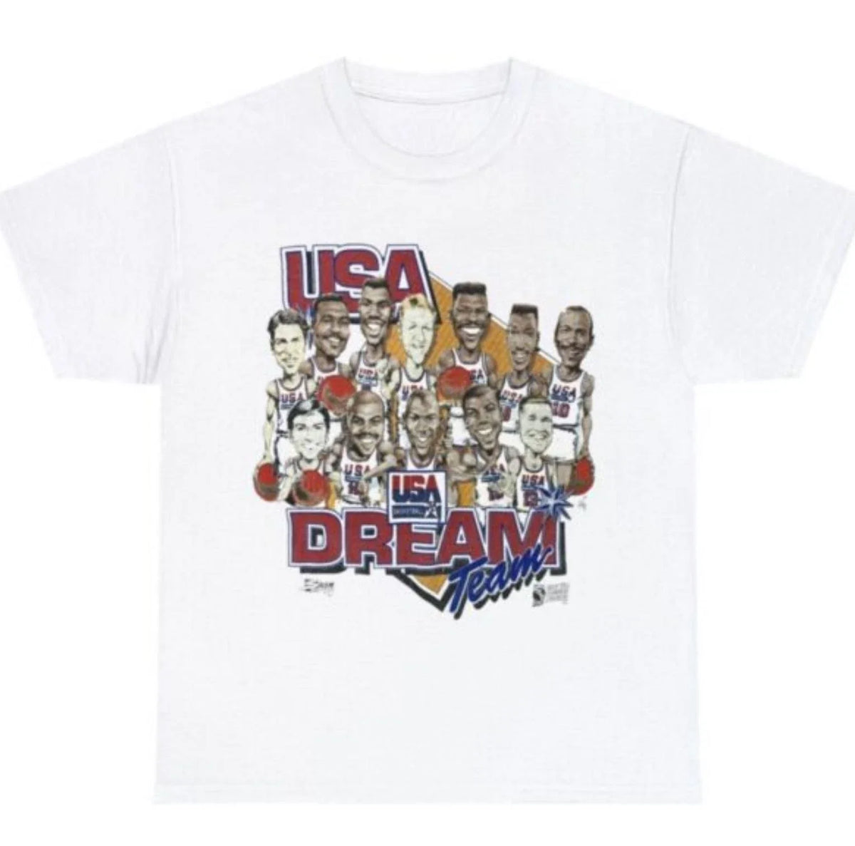 Vintage 1992 USA Dream Team Basketball Barcelona Olympics T Shirt