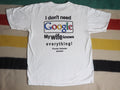 VTG Y2k 2000s Google Wife Dad Joke Humor Mexico Text White Tee T-Shirt L