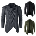 Casual Yet Stylish Men's Asymmetrical Overlap Cardi Top with Shawl Collar