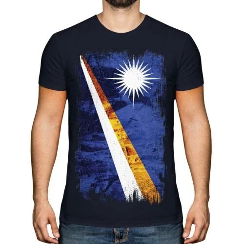 Marshall Inseln Grunge Flagge Herren T-Shirt Marshallese Hemd Jersey Geschenk