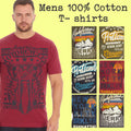 Mens Tshirts T shirt Tee Summer Medium Large X-Large XX-Large 100% Cotton Red UK
