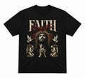 Faith Over Fear T-Shirt Jesus Christ Graphic Tee Religious Streetwear Black UK