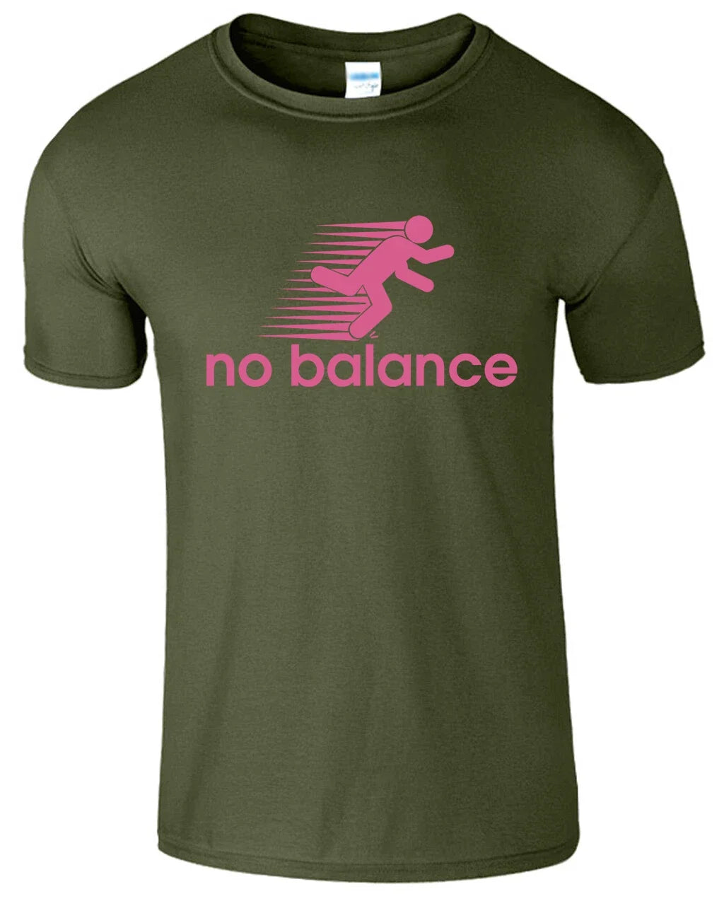 No Balance Mens T-Shirt New Funny Running Motivation Success Gifts Causal Tee