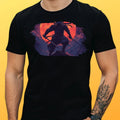 Mens Ninja Moon Motif Cotton T-Shirt Size XS to 5XL