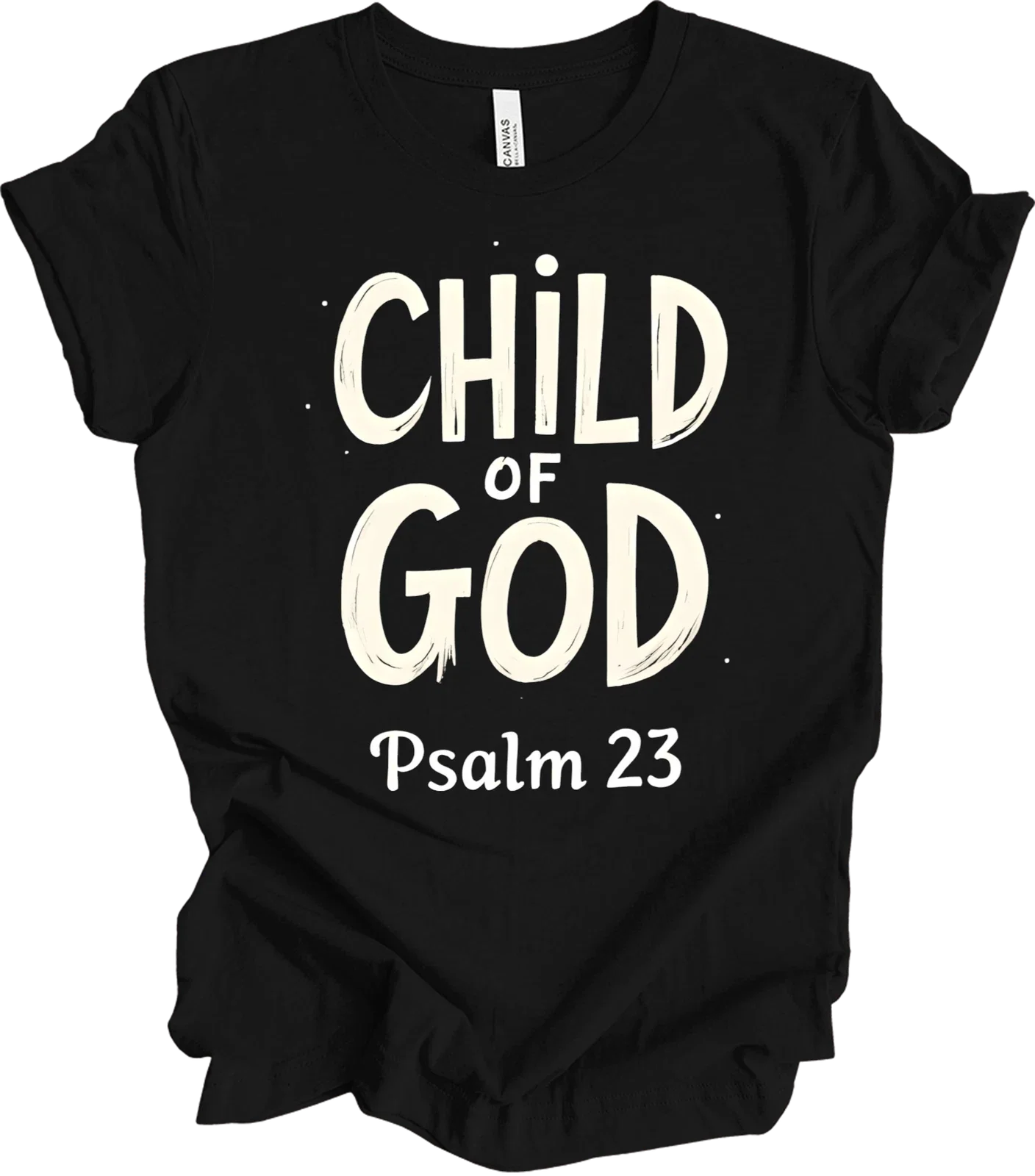 Child of God Psalm 23 Design – Inspirational Faith-Based Minimalist T-shirt