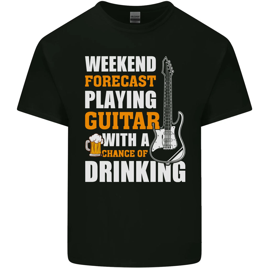 Guitar Forecast Funny Beer Alcohol Mens Light Cotton T-Shirt