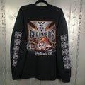 West Coast Choppers Jesse Who Vintage Y2K Long Sleeve Shirt XL Quad Hit Flame