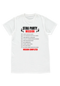 Funny STAG DO PARTY MISSION List Mens polyester T-shirt gift