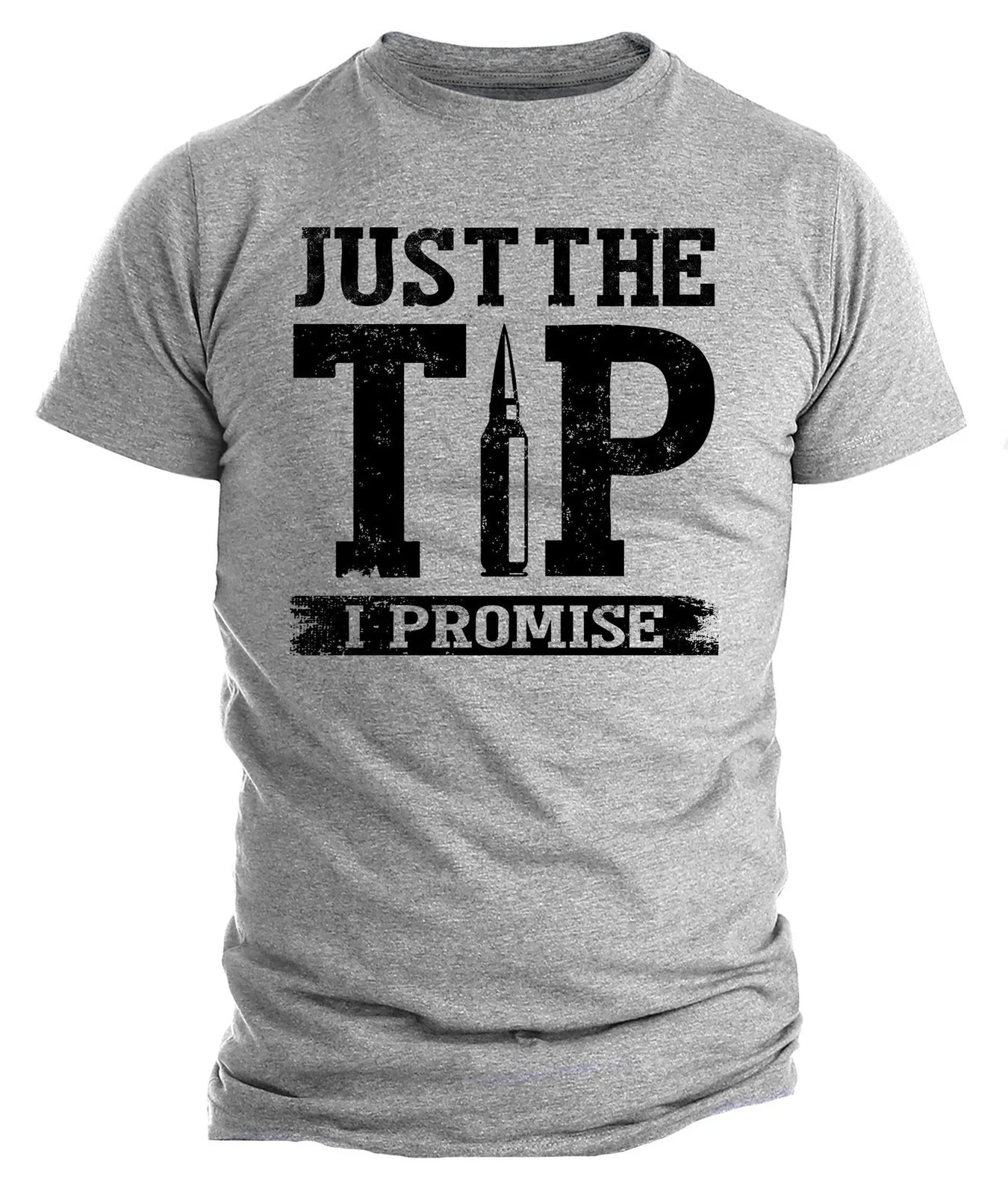 Mens Pro Gun T-shirt Just The Tip I Promise USA Patriotic T-shirt Sarcastic