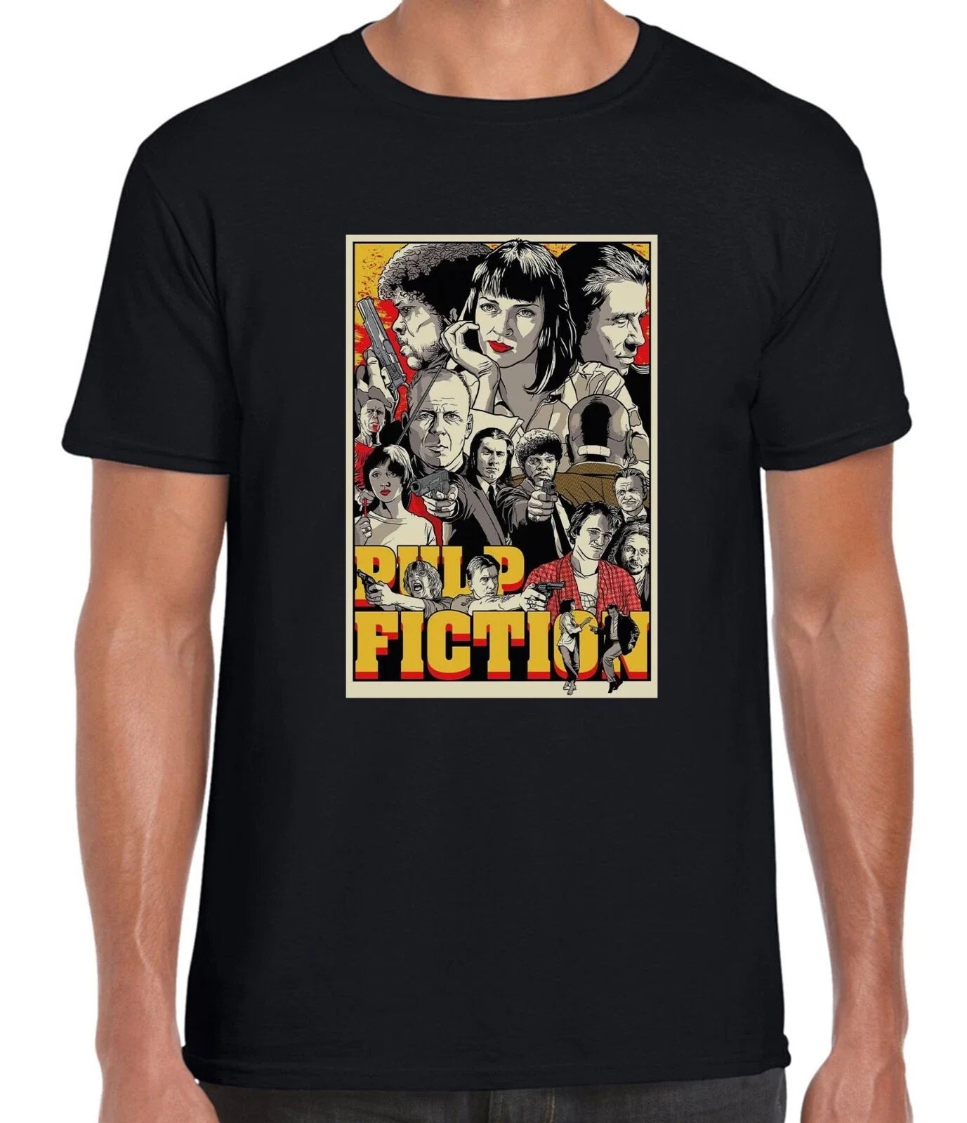 PULP FICTION MOVIE POSTER FUNNY COOL IDEAL GIFT MENS UNISEX T SHIRT