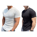 Men V-Neck T-shirt Casual Short Sleeve Shirt V-neck Design For Daily Casual Wear