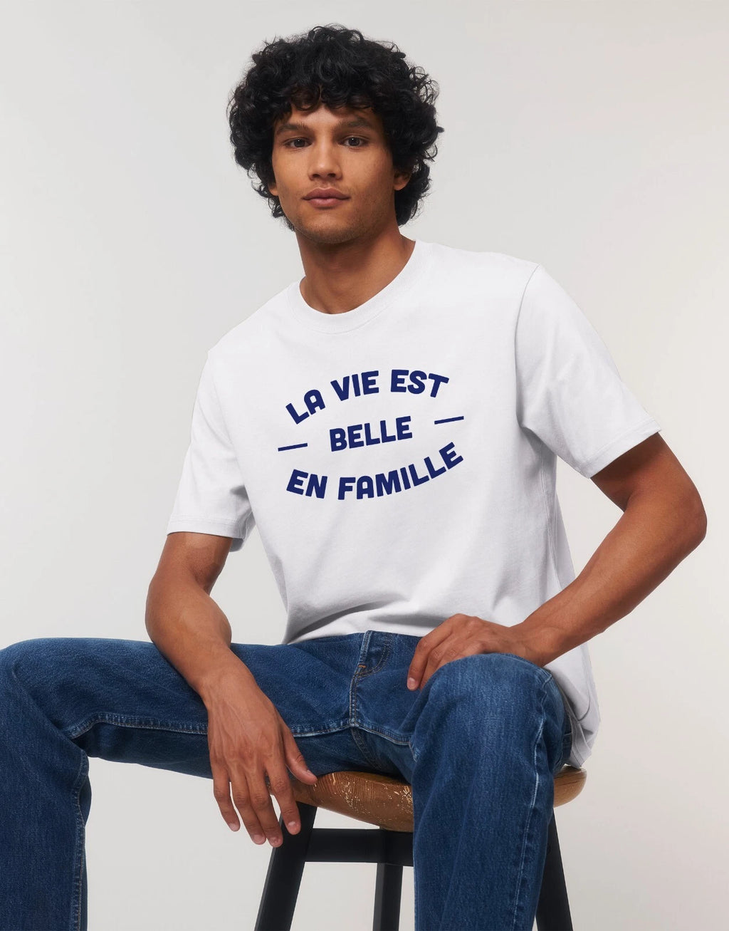 Men's Short Sleeve T-Shirt White, LIFE IS BEAUTIFUL IN FAMILY 2 SIDES