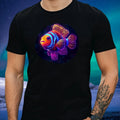 Mens Clownfish Neon Motif Cotton T-Shirt Size XS to 5XL