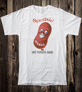 Retro Ad Art Tee T Shirt Vtg 100% Cotton Mr. Spudsie Hot Potato Game