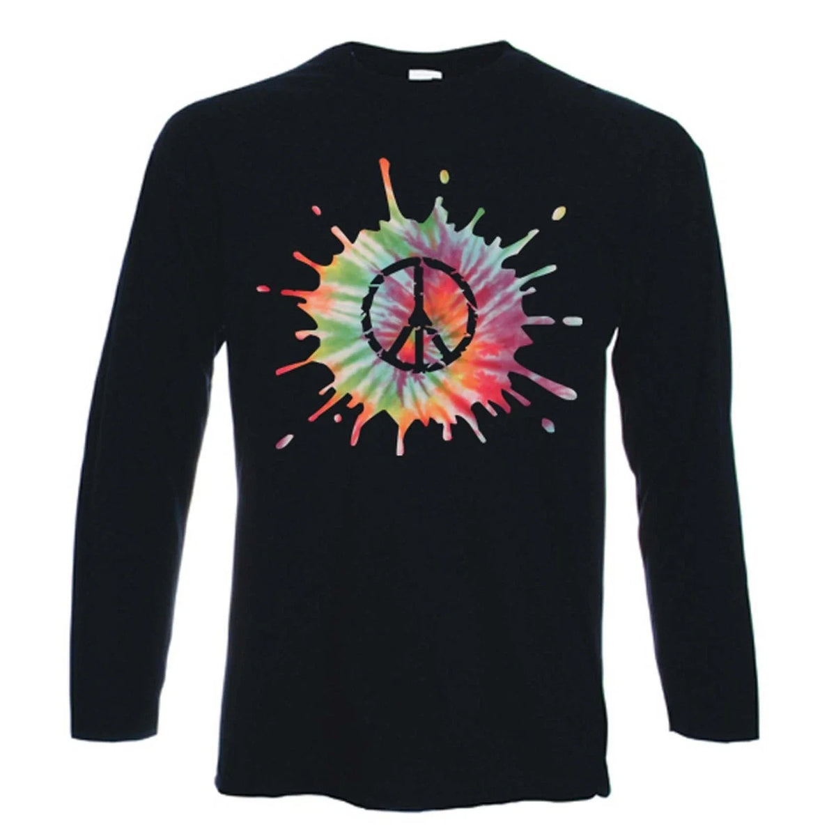 Cnd Psicod?lico Camiseta Manga Larga - Paz S?mbolo Nuclear Hippy - Color a