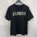 Fashion Nova Men Shirt Large Blessed Short Sleeve Graphic Stretch EUC Faith Pray
