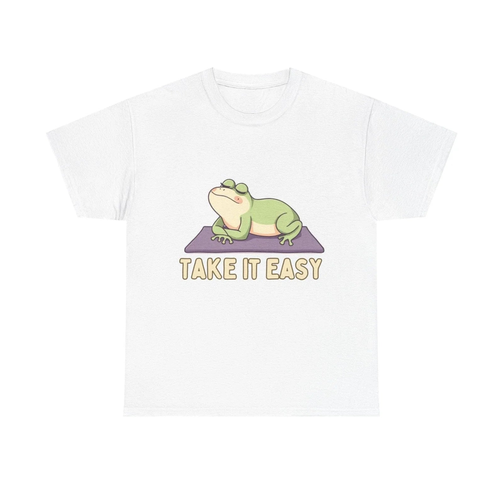 Take It Easy Frog Shirt – Cute Relaxed Frog Yoga Aesthetic Tee