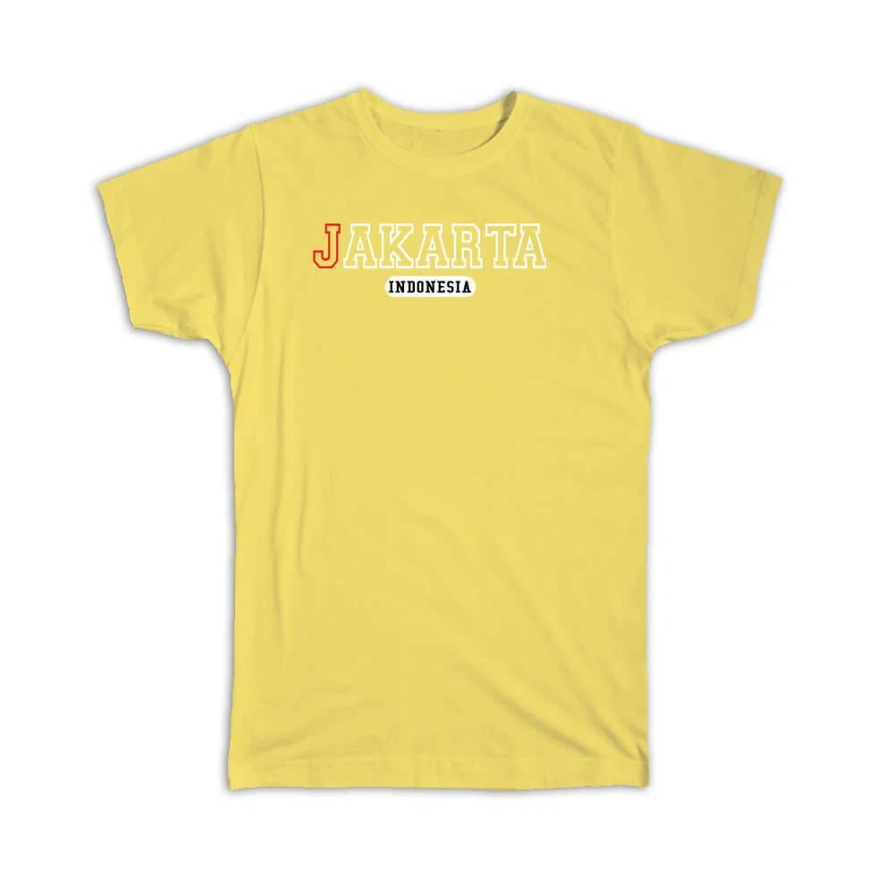 Gift T-Shirt : Jakarta Indonesia Modern Font