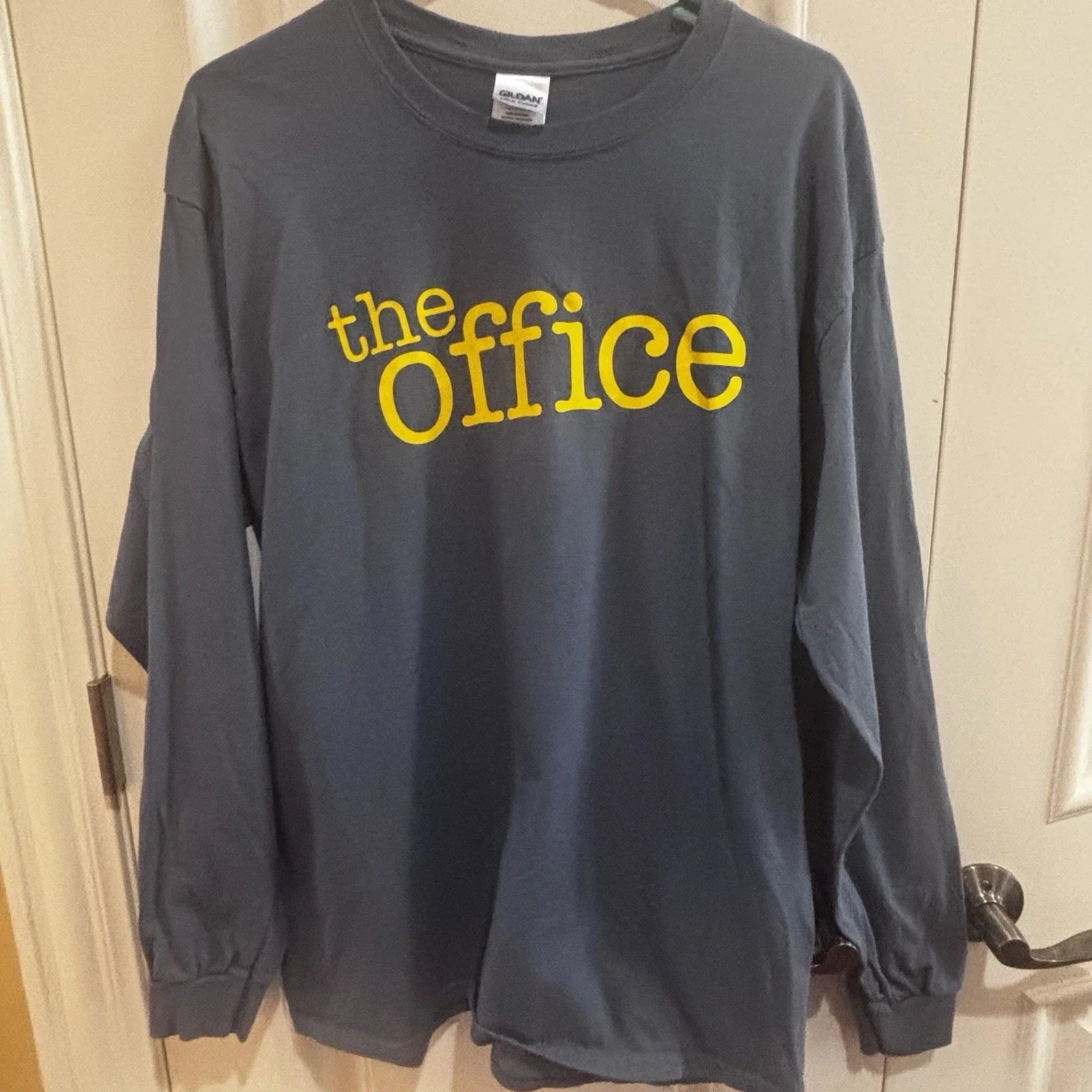 The Office Memes Quotes TV Series Mens Large Lightweight Grey Long Sleeve Shirt