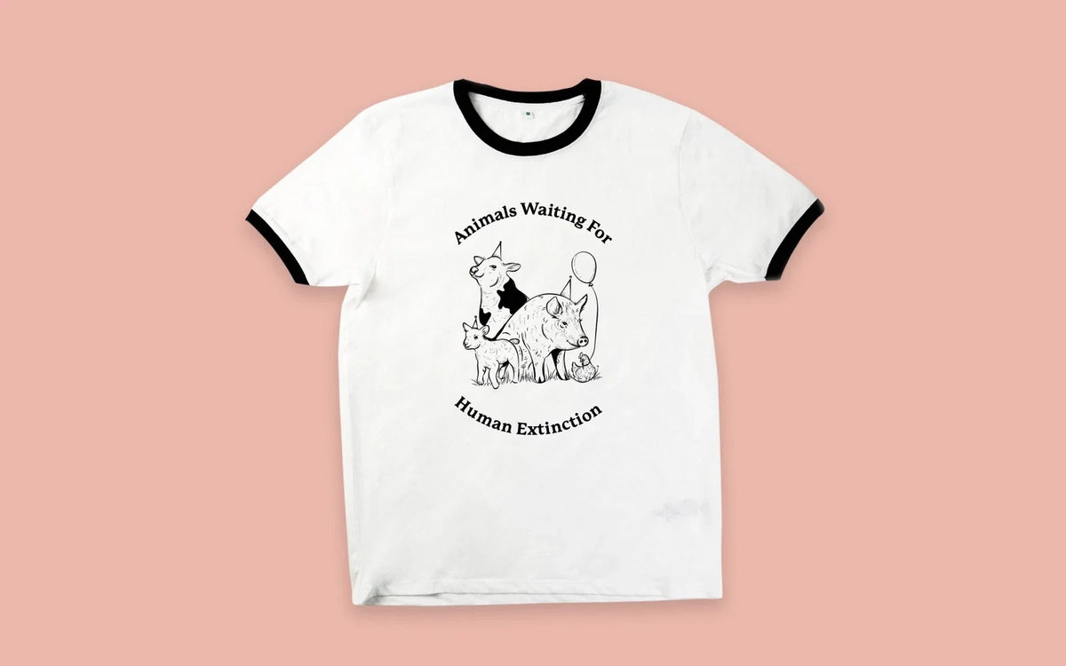 Animals Waiting For Human Extinction T-Shirt, vegan, veganism, climate change