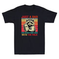 Raccoon Just A Dad Who Always Came Back With The Milk Funny Saying Men's T-Shirt