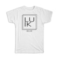 Gift T-Shirt : LUIK Belgium Square Modern Minimalist Font