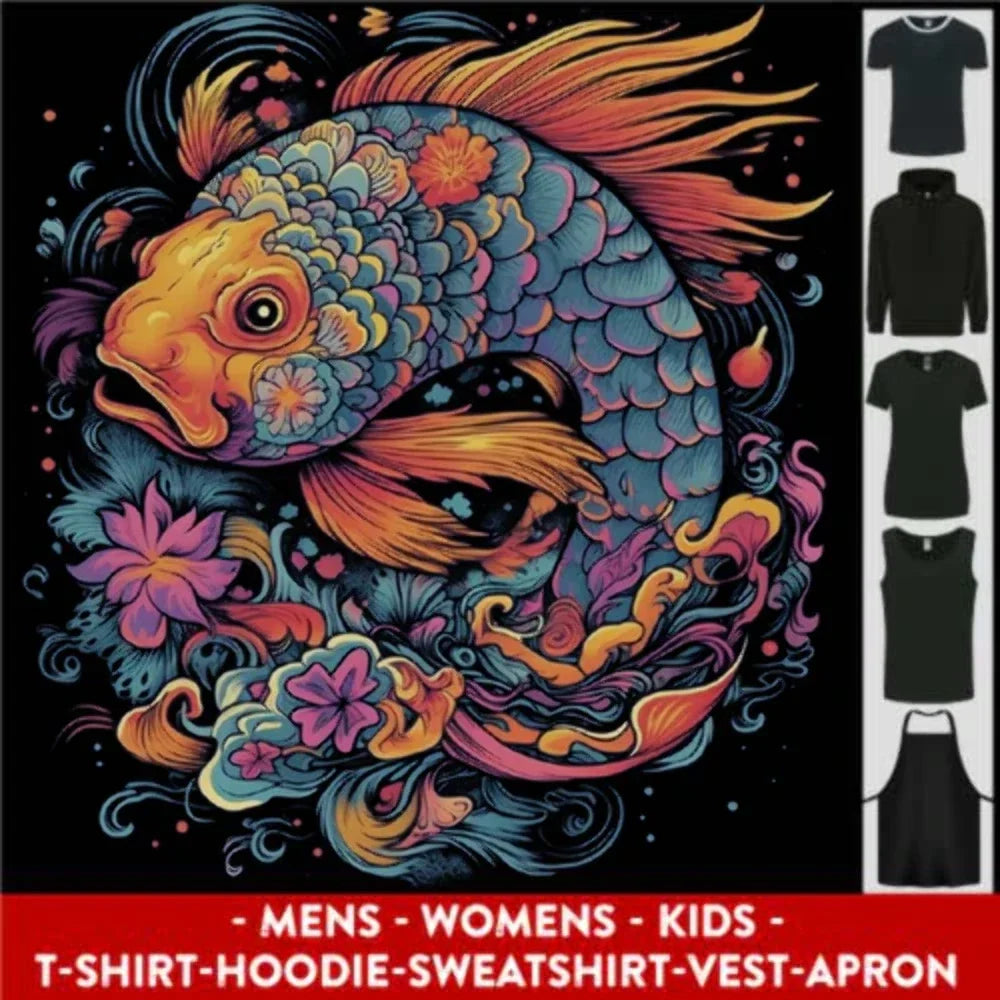 Psychedelic Koi Carp Fish Mens Womens Kids Unisex