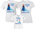 FroZen Birthday Girl Elsa Anna Bday Girl Family  Funny Cute matching T-Shirts