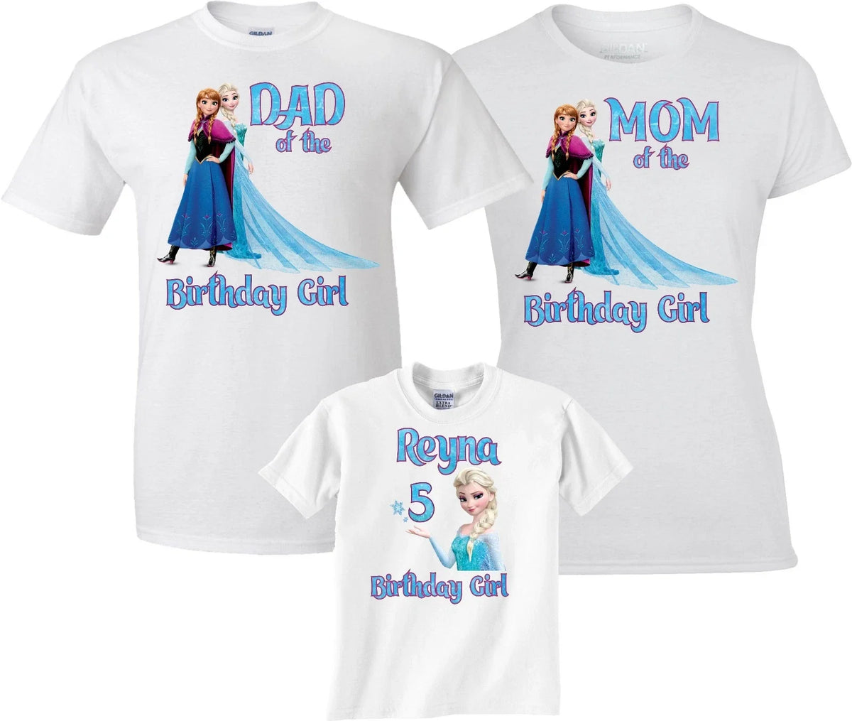 FroZen Birthday Girl Elsa Anna Bday Girl Family  Funny Cute matching T-Shirts