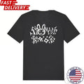 Stomach Book Graphic T-Shirt Black Unisex Cotton Tee Minimal Art Style S-5XL