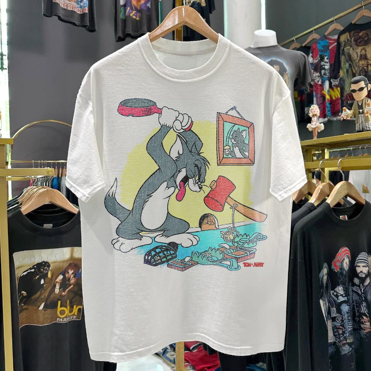 90s Tom And Jerry Rare T-Shirt White S