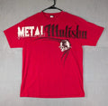 Metal Mulisha Mens Large Y2K Red Graphic Skull Biker Moto Streetwear T Shirt