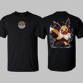 Retro Eevee T-Shirt Heavyweight Cotton Anime Oversized Men Clothing Fan Gift