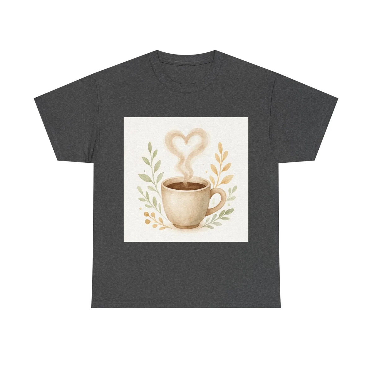 Cozy Scene Of Coffee Cup With Steam Forming A Heart Shape Shirt, Cozy Aesthet...